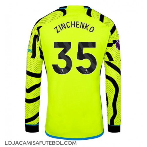 Camisa de Futebol Arsenal Oleksandr Zinchenko #35 Equipamento Secundário 2023-24 Manga Comprida